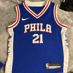 Nike Blue PHILA Jersey with Red and White Accents EMBIID # 21